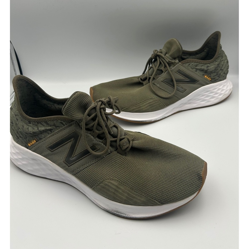 New Balance Fresh Foam Roav Olive Green Running Shoes Athletic Sneakers